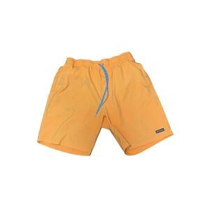 Columbia Mens medium Swim Trunks Board Shorts Orange Cargo Packable 8L inseam